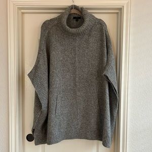 J.Crew Gray Wool Poncho Size M/L